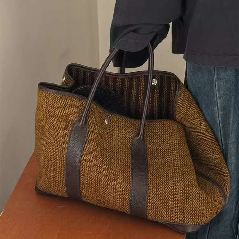 New Woven Fashion Casual Tote Commuter Shoulder Personalized Large Capacity Women's Bag