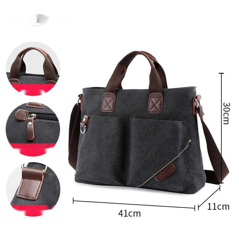 Amotis Men's Business Canvas Handheld Outdoor Crossbody Cross Bag Men's Single Shoulder Backpack 241015