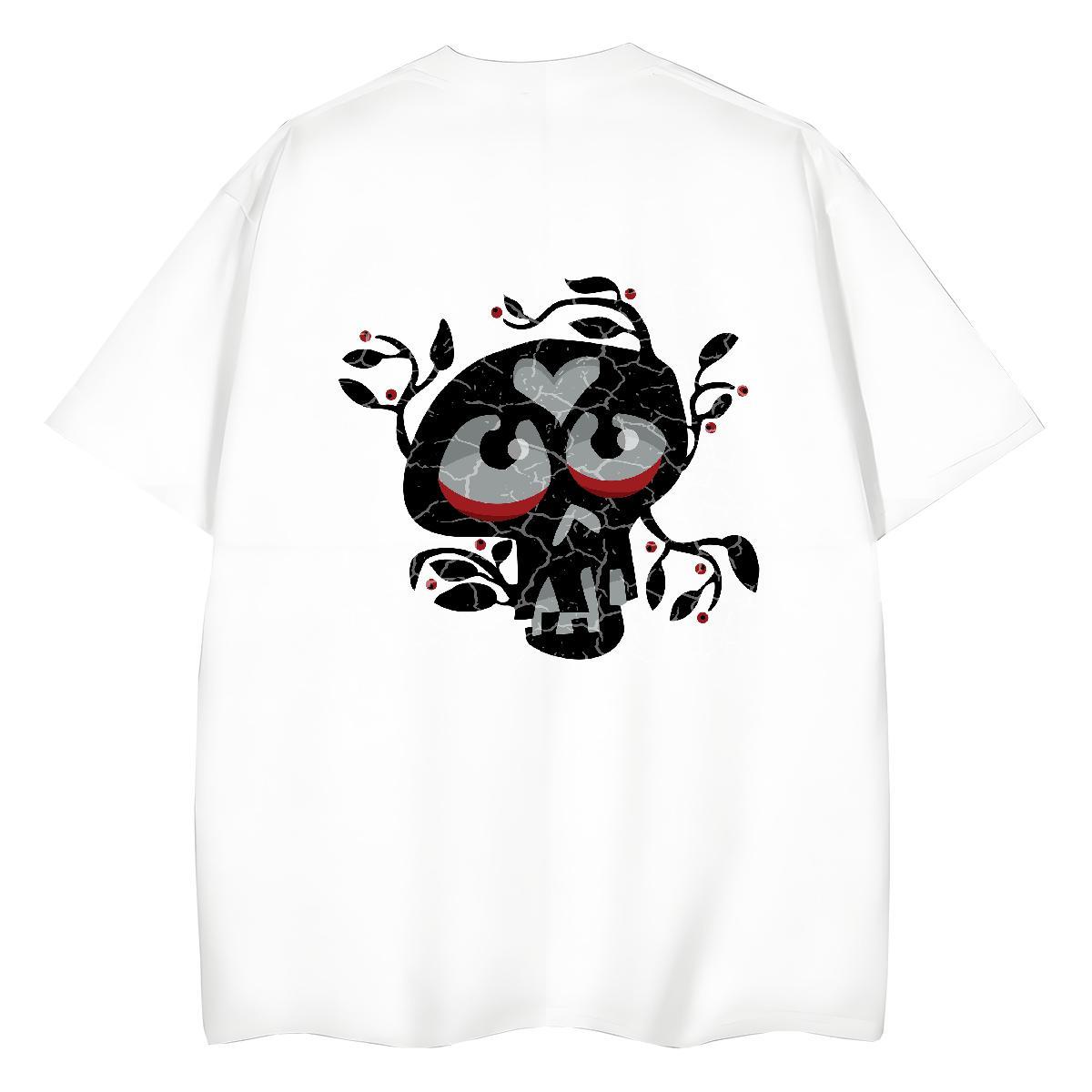 Custom T Shirts Women 230g Pure Cotton Breathable Short Sleeve Casual skull Womens Tshirts Designer Nice DIY Anime Tees Shirts