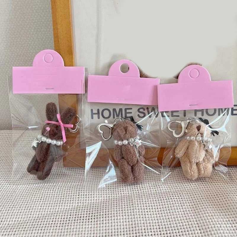 Bow Rabbit Keychain Animal Bear Bag Charm Plush Keychain Y241014