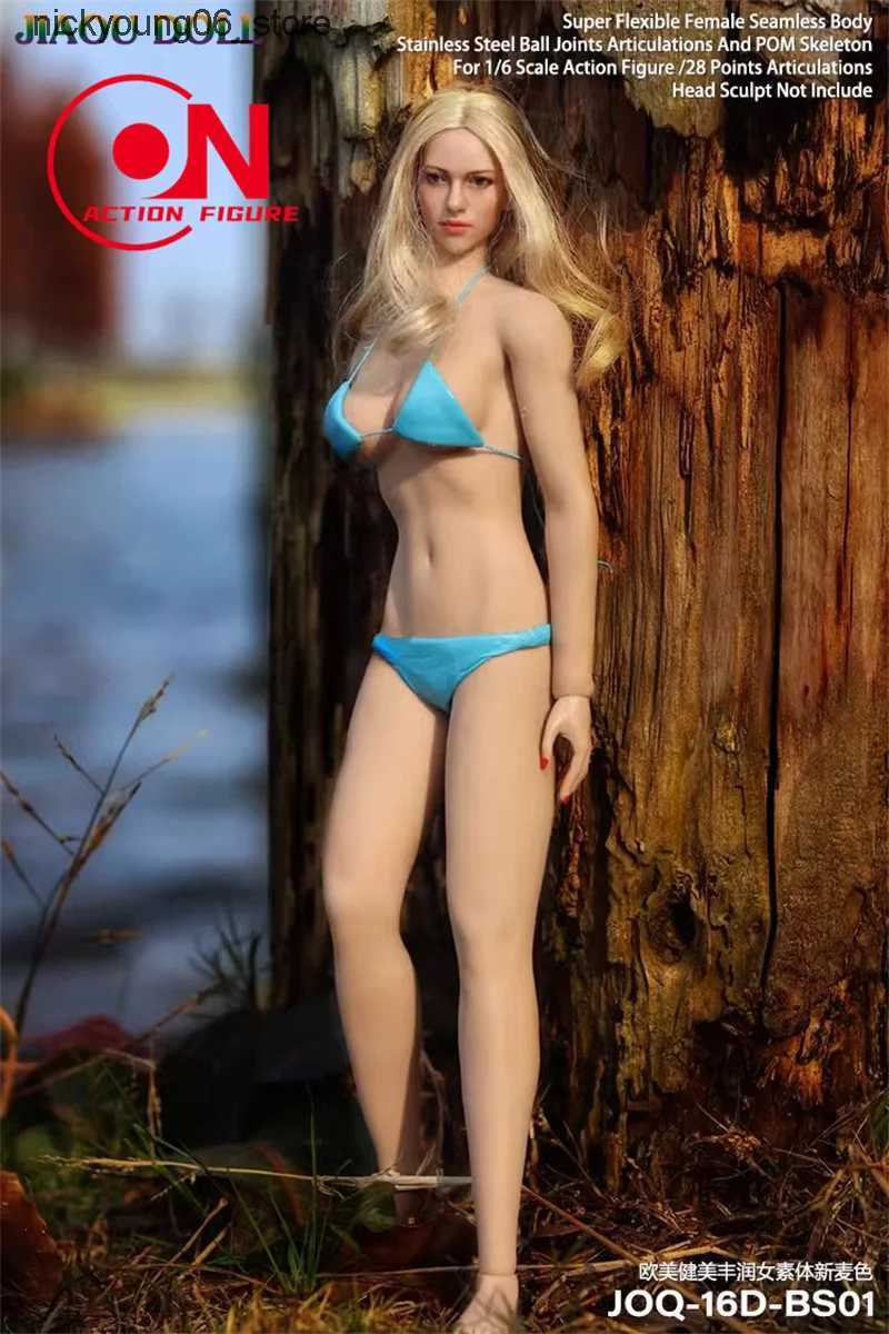 Action Toy Figures JIAOU DOLL 1/6 Flexible Female Seamless Body 12-inch Small Mid Large Breast Action Figure Multicolor Skin Asian Europen Body L24091