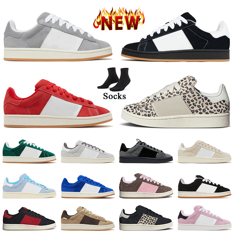 Fashion 00 Designer Casual 00s Shoes Suede Leather Grey Korn Black Gum Cream Leopard Red Pink Green dhgate Bad Bunny Forum 84 Low Sneakers Womens Mens Flat Trainers