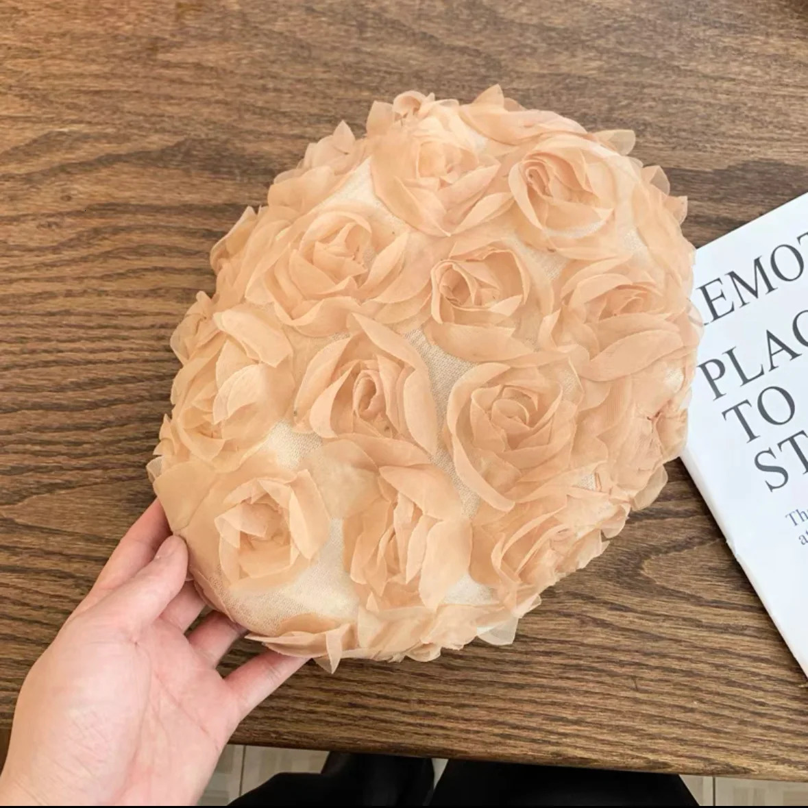 3D Rose Floral Beret Cap For Women Octagonal Hats Ladie sboy Caps Retro Gatsby Hats Hip Hop Berets Cabbie Beret Male Gorras 241009