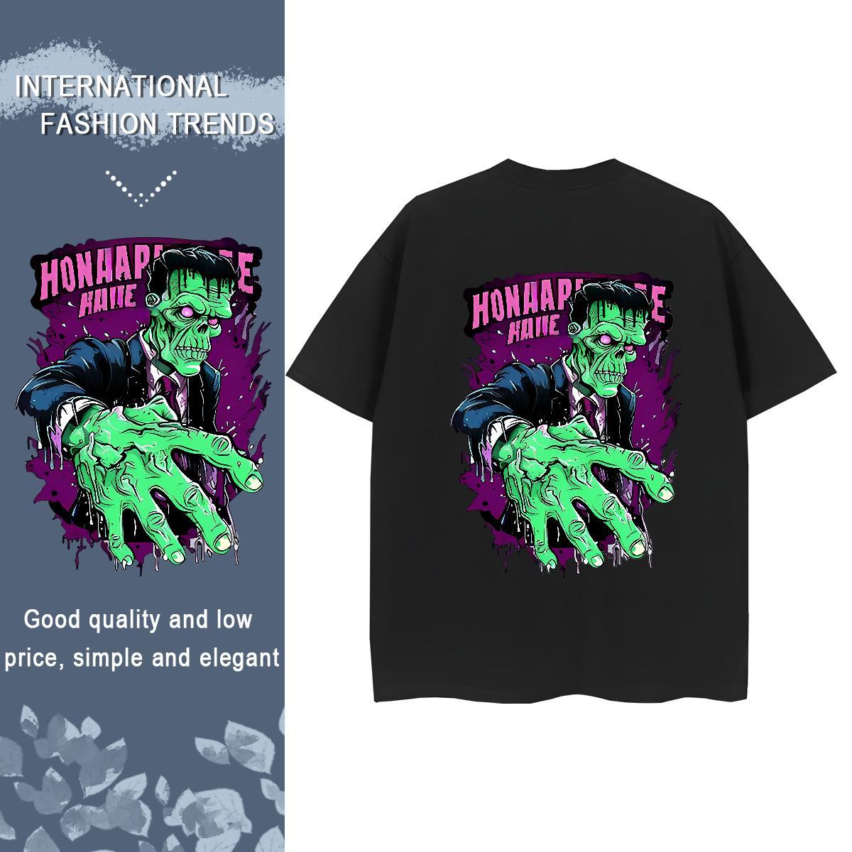 Stylist T shirt 100% Cotton 230g Short sleeve Soft Sports Casual skull Tshirt for Man Woman Designer Nice Custom Print Plus Size Tees Shirts