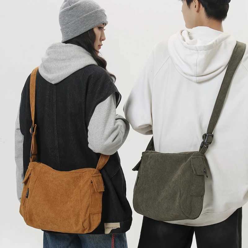 Corduroy Zipper Womens Cross Body Bag Casual Edition Womens Shoulder Bag Simple Free Delivery Bolso Mujer M241014