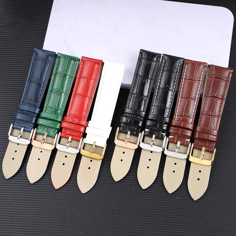 Quick Release Leather Watch Band 1214161718192021222324mm bracelet Genuine Calfskin Strap Men Women 241010