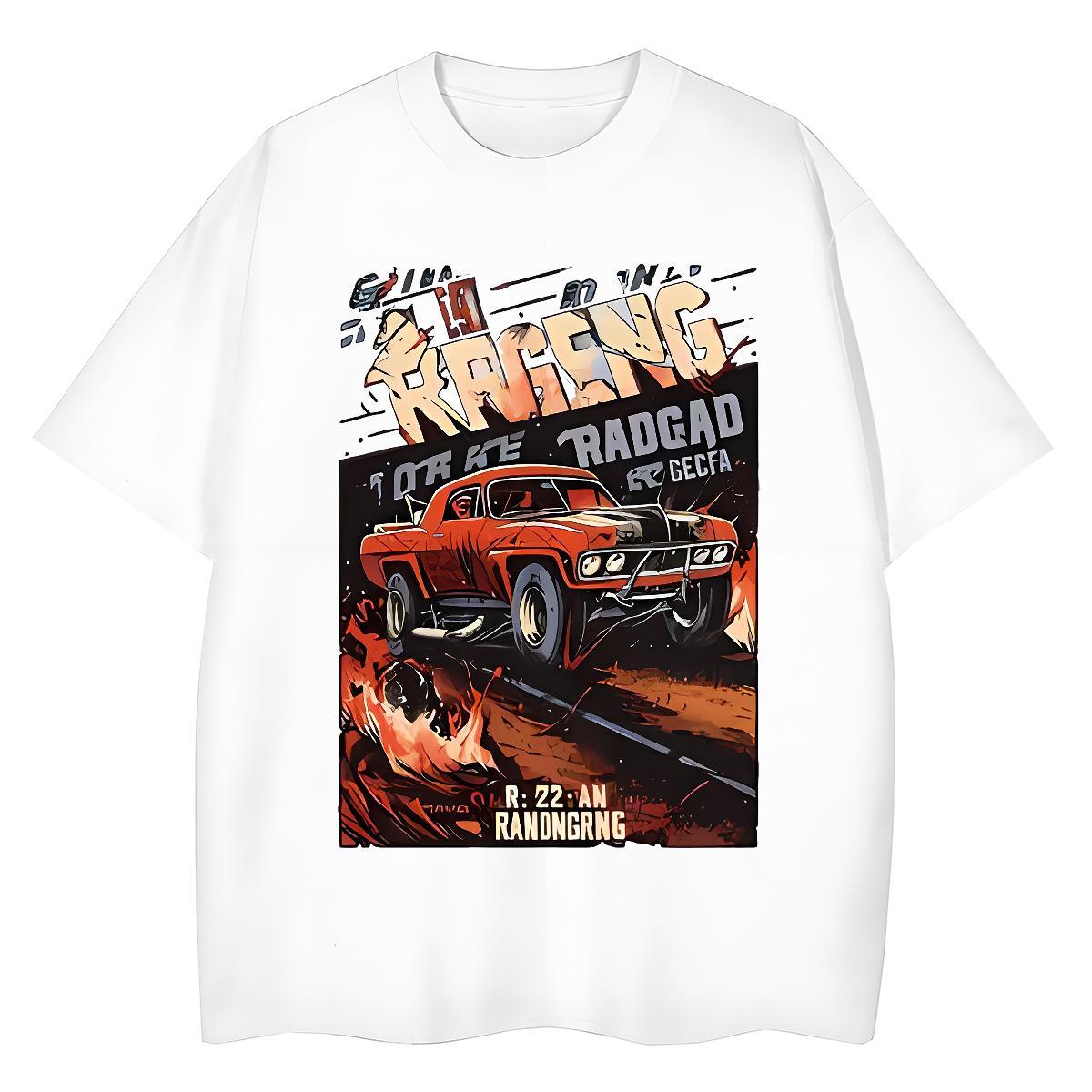 Classic T-Shirts for Women 230g 100% Cotton Short Sleeve O-Neck Street car Unisex Tshirts Soft Plus Size Custom Tops Tees