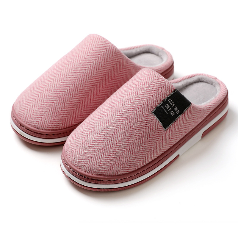 Men's and Women's Cotton House Shoes - Warm Winter Home Footwear with Anti-Skid Design Slippers