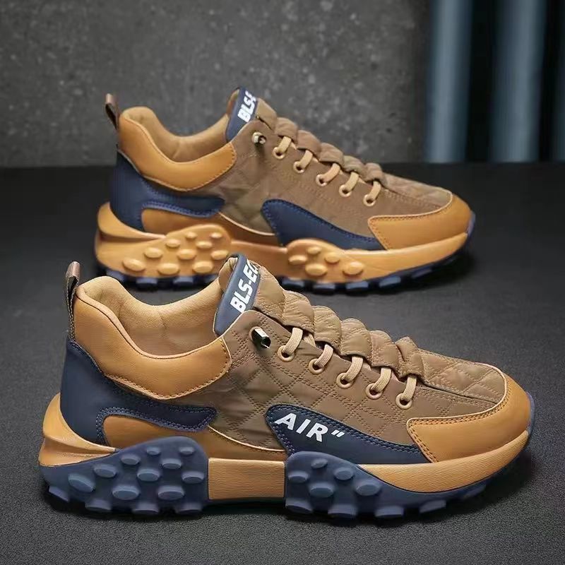 Men's Shoes 2024 Spring and Autumn Hot New Student Running Sports Shoes Breathable Casual Shoes Thick Soled Daddy Shoes Men
