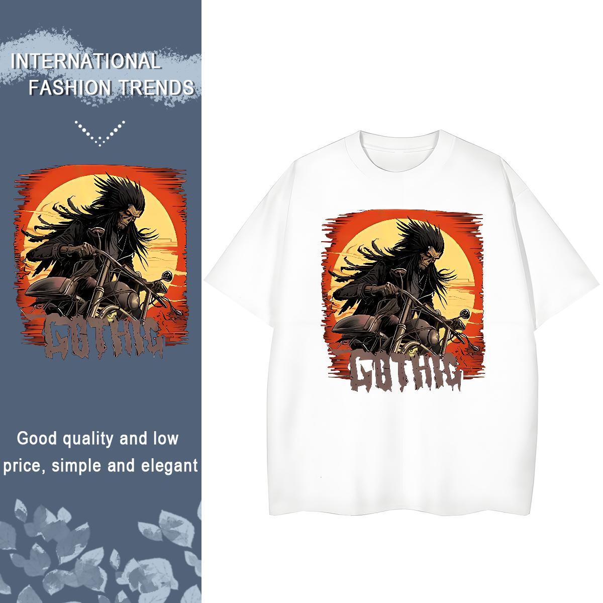 Factory Direct T Shirts Women 230g Cotton Breathable Crew Neck Hip Hop Street skull Couples T Shirts Brand Skull Top Shirts