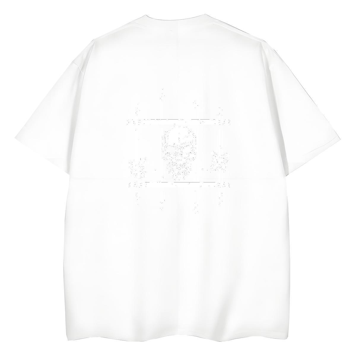 DIY Woman T Shirts 230g Pure Cotton Breathable Short Sleeve Street Casual skull Tshirt for Man Woman 5A Anime Print Tops