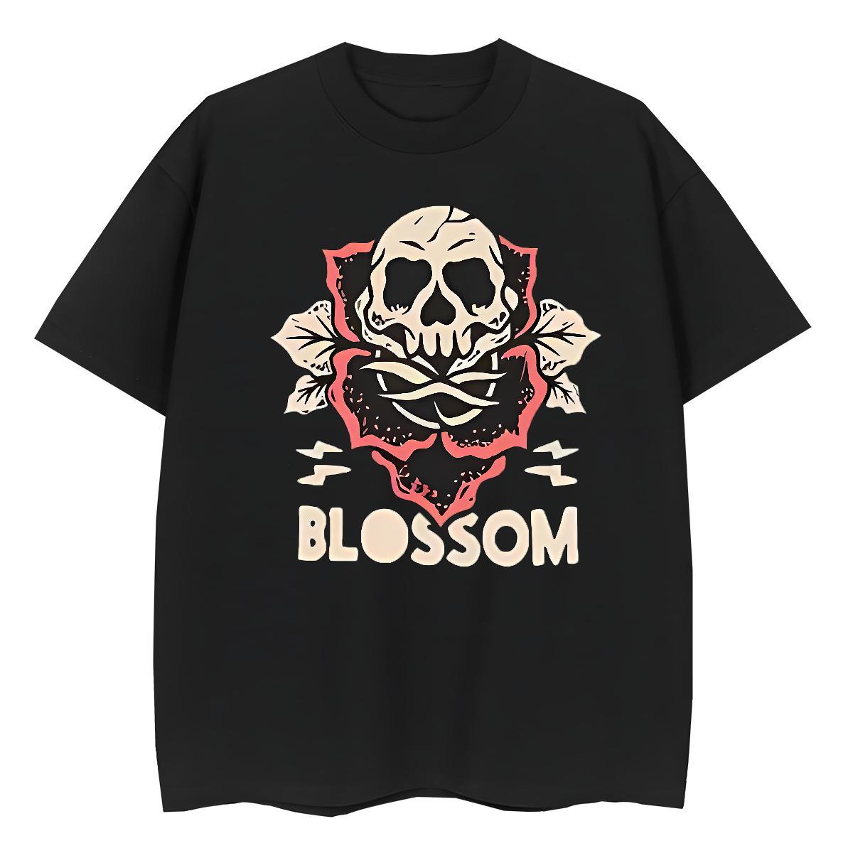 TOP Quality T Shirts Women 230g Pure Cotton O-Neck Short Sleeve Hip Hop skull Tshirt for Man Woman Designer Nice White Plus Size Polos