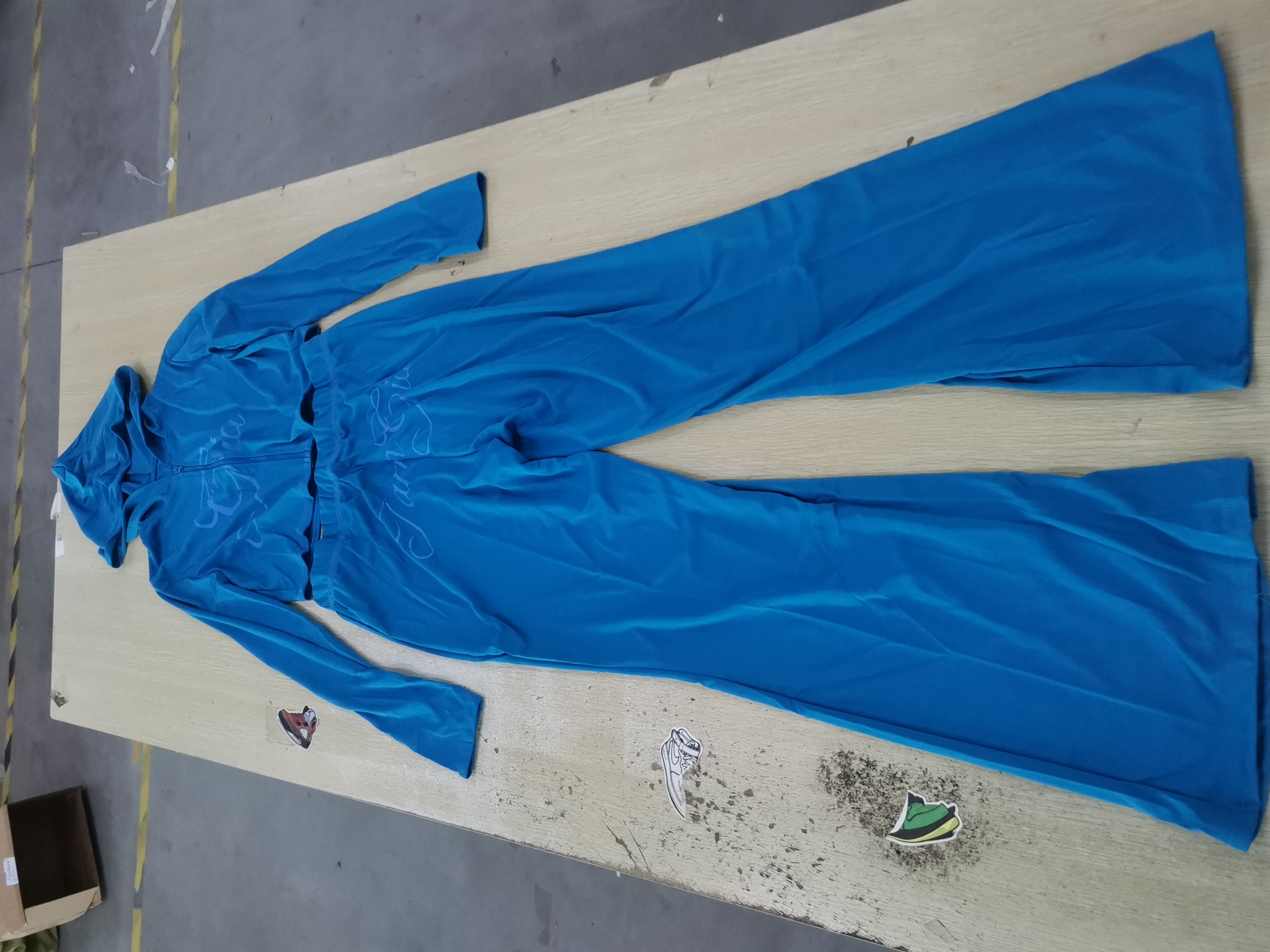 Designer 2-Piece Tracksuit: Flared Pants, Zip-Up Top - Spring Collection