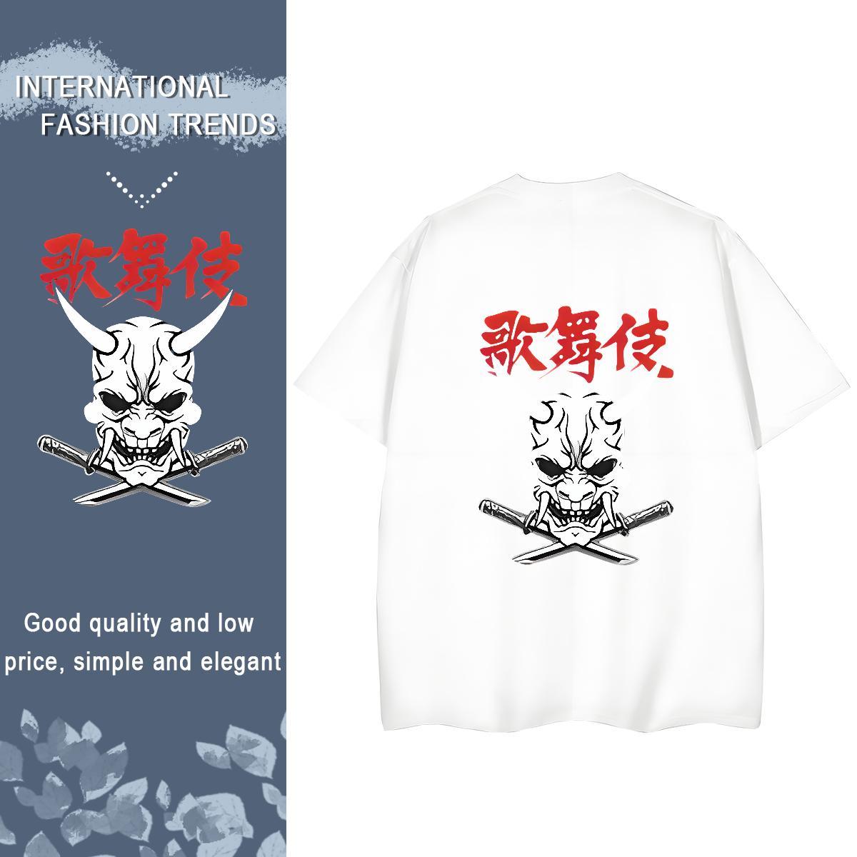 Factory Direct Women T Shirts 230g Pure Cotton O Neck Short Sleeves Hip Hop skull Lady T shirt Popular Anime Print Clothes Shirt