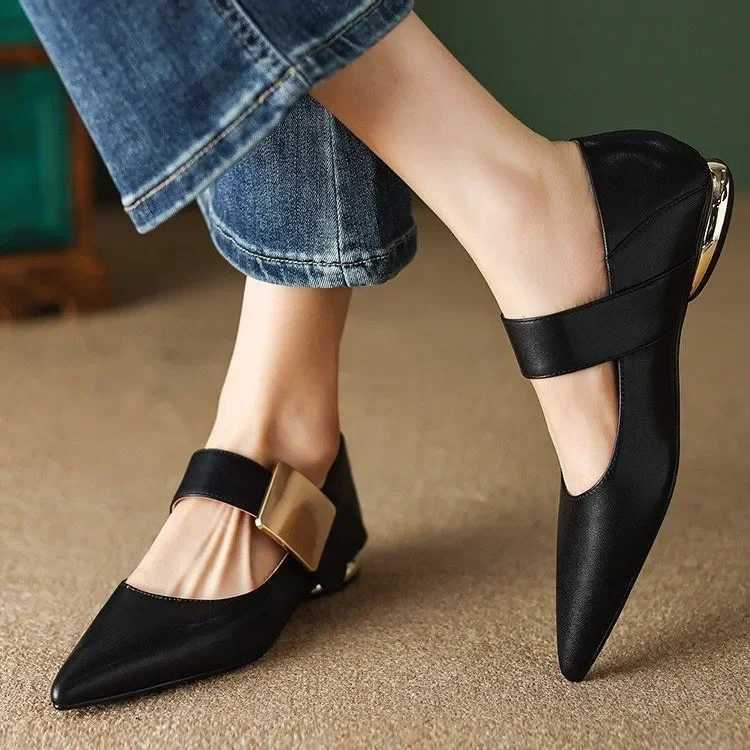Women Nature Suede High Thick Heels SmallHut New 2024 Spring Black Apricot Square Toe Pumps Elegant Lady Metal Decoration ShoesLX241014