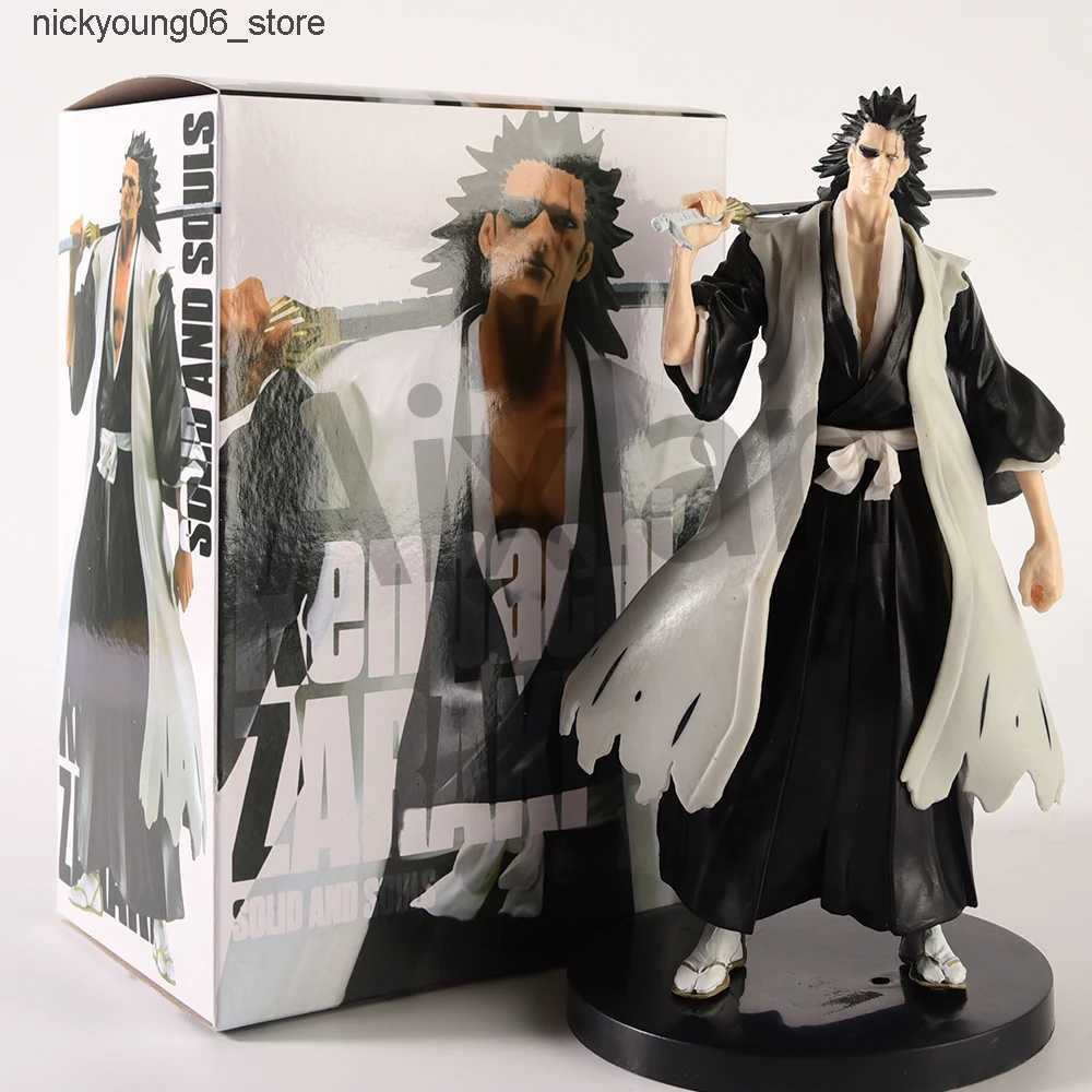 Action Toy Figures 18cm BLEACH Anime Figure Hitsugaya Toushirou Zaraki Kenpachi Kurosaki Ichigo PVC Action Figure Collectible Model Toys Kid Gift L240