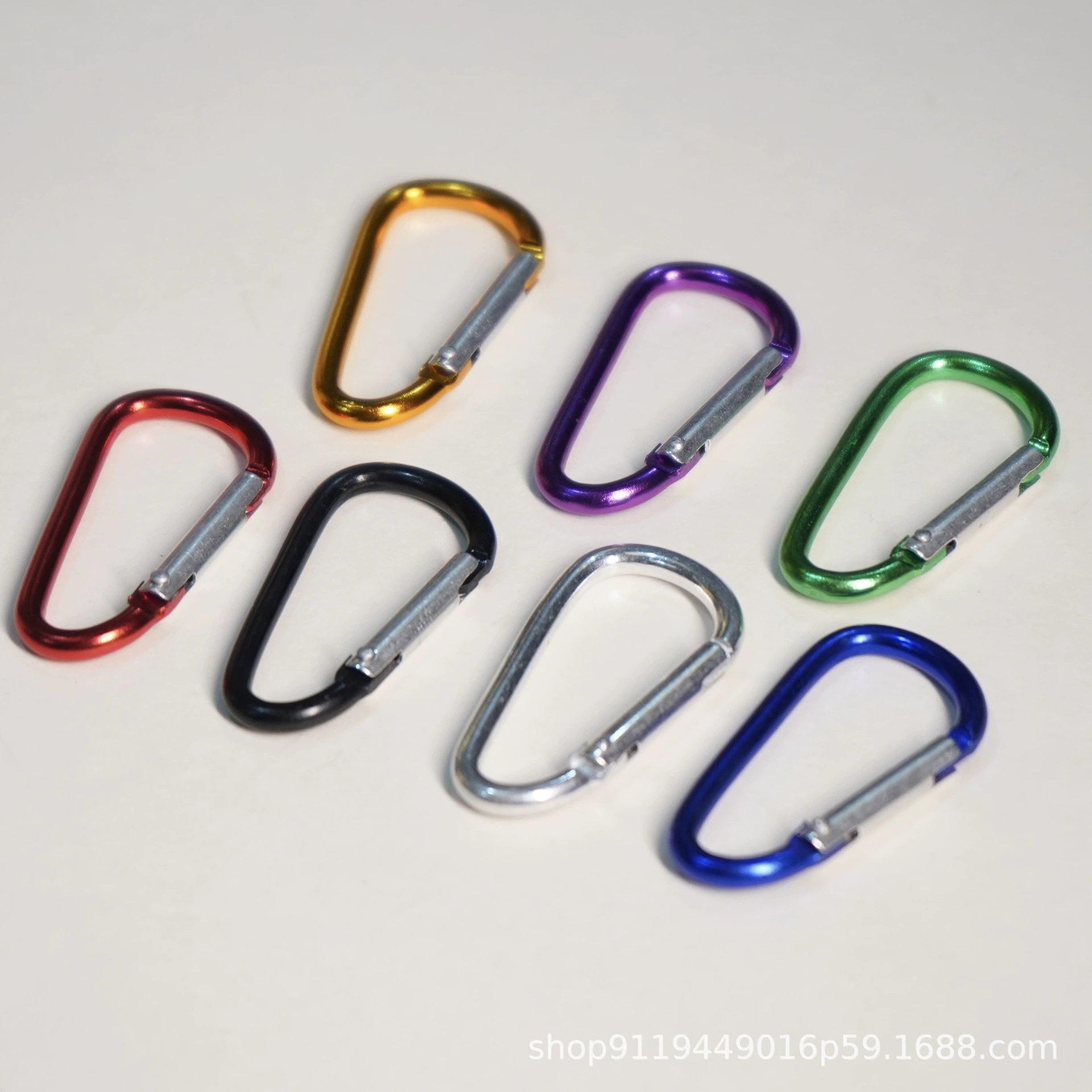 Heavy Duty 7mm Wire Carabiner Clip - D-Type Design Model 8 for Outdoor Activities