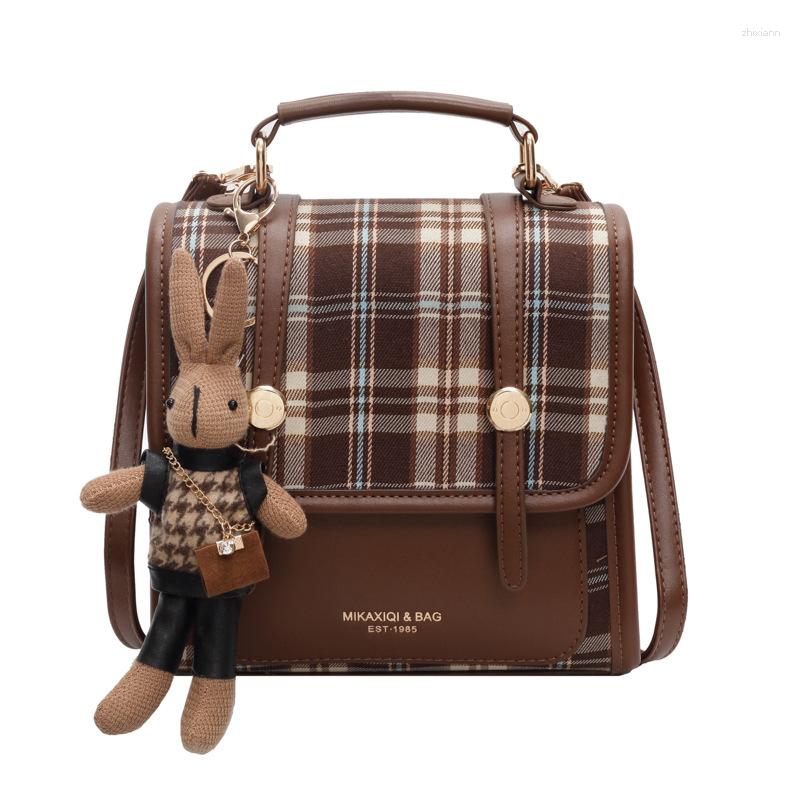 Backpack New Vintage Contrast Color Fashion Student Bag 2024 Fashionable Casual Niche High-end Texture All-match Women's