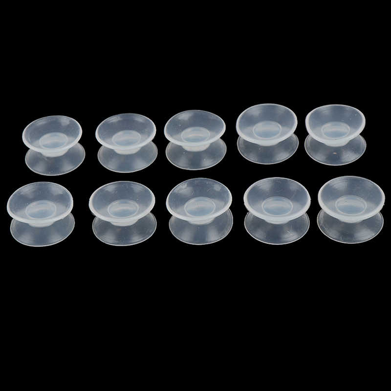 10Pcs Double Sided Suction Cup Sucker Pad for Glass Plastic Clear Sucker Holder