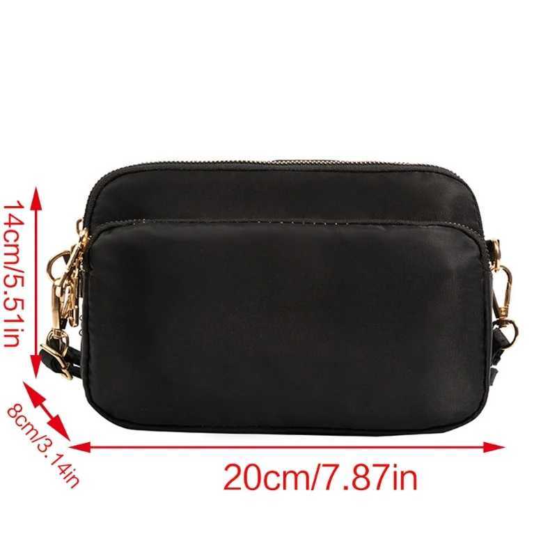 Durable nylon mobile phone cash bag small shoulder bag womens daily casual solid color cross body bag waterproof coin holder handbag M241014