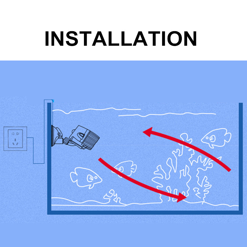 SOBO Aquarium Wave Maker Suction Cup Base Submersible Circulation Wave Maker Pump Wavemaker for Aquarium 3w/10w/15w/25w