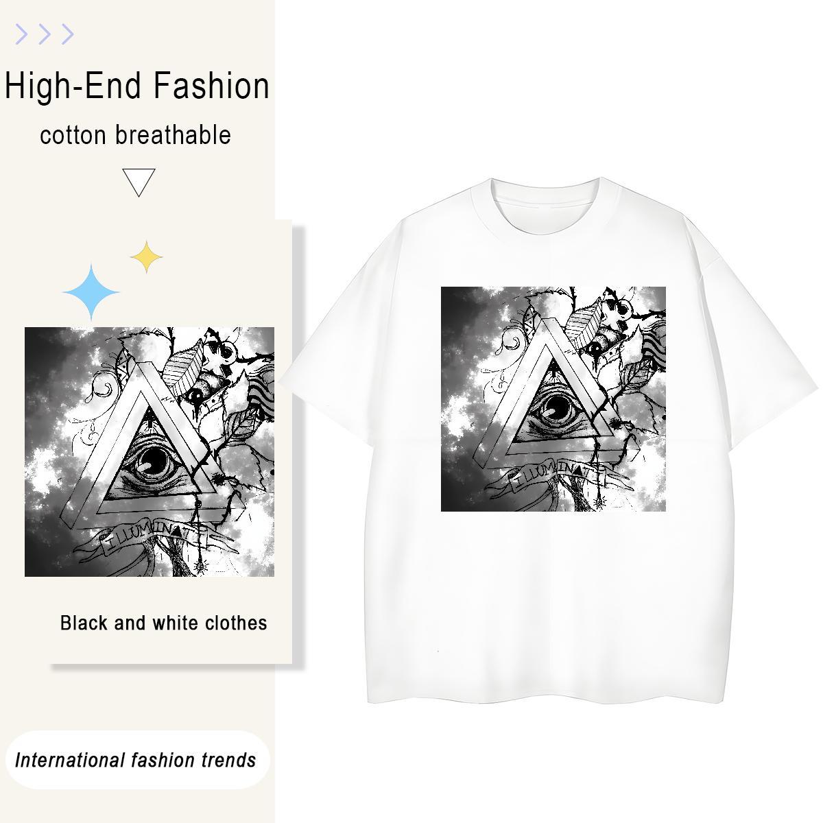 Stylist T Shirt For Woman 230g Pure Cotton Breathable Short Sleeve Daily Wear eye of the devil Women Tshirts 5A Custom Cartoon Tee Shirt