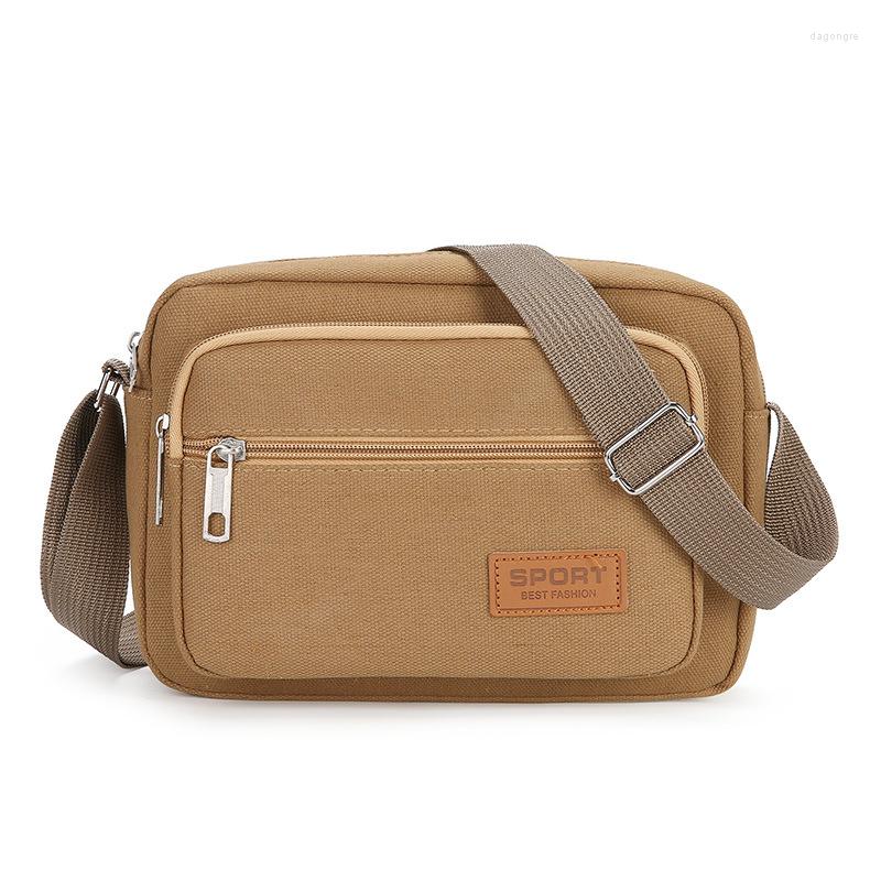 2025 NEW Shoulder Bags Men's Bag Large Capacity Diagonal Briefcase Change Wallet Manufacturers Wholesale Canvas zhanyishengli