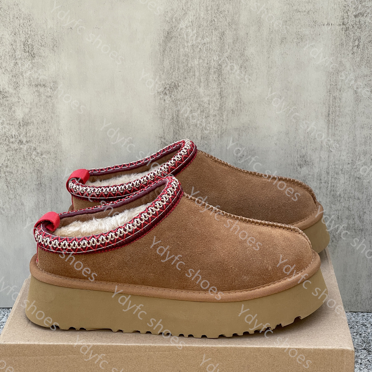 Tasman Slippers Mens Tazz Fur Snow Boots Australia Sheepskin Slipper Classic Ultra Mini Platform Boot Winter Suede Shearling Slides Wool Shoes Designer