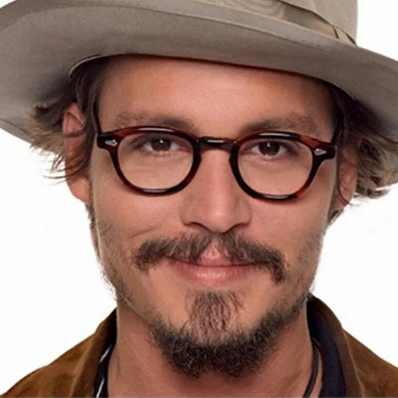 Johnny Depp Eyeglasses Men Spectacle Frame Lemtosh Style Glasses Transparent Lens Computer Male Round Vintage 241014