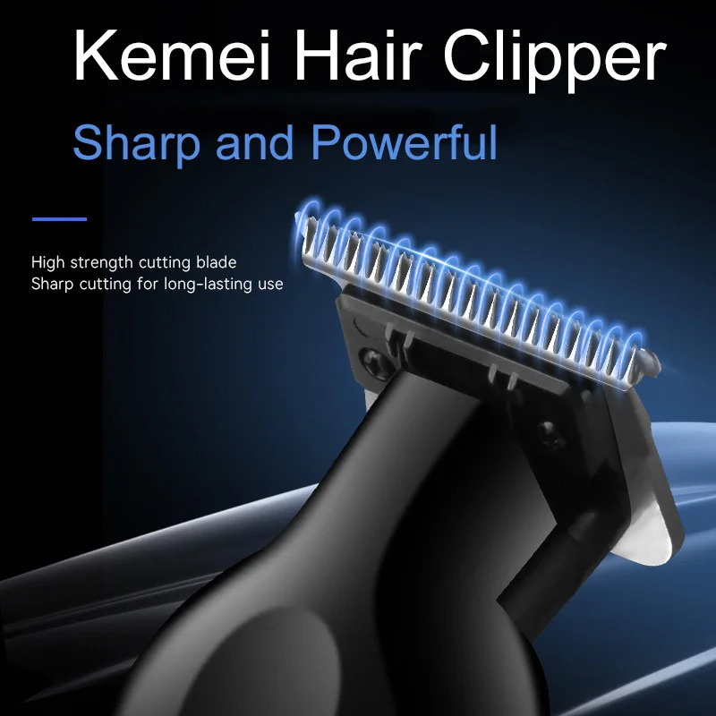 Kemei KM-2293 Hair Clipper Professional Electric Rechargeable Barber Trimmer Cordless Trimmer Type-c Zero Gapped Cutting 241014