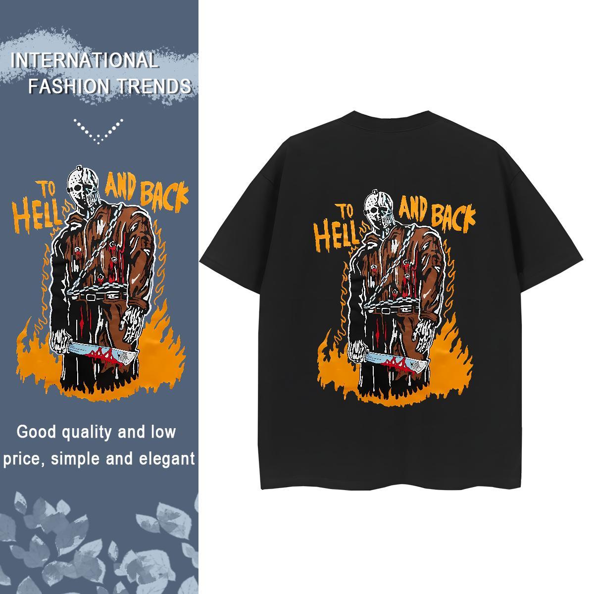 Stylist Woman T Shirts 230g Cotton Breathable Short Sleeve Sports Casual skull Unisex Tshirts Lady DIY Logo Polos