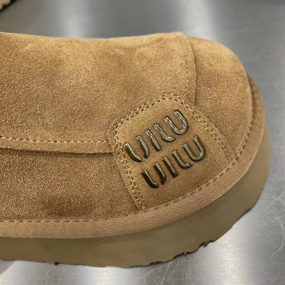 Bakuxiu Internet Famous Anti Fur Genuine Leather And Veet Haken Women's 2024 Winter New Item Sponge Bottom Cotton Shoes