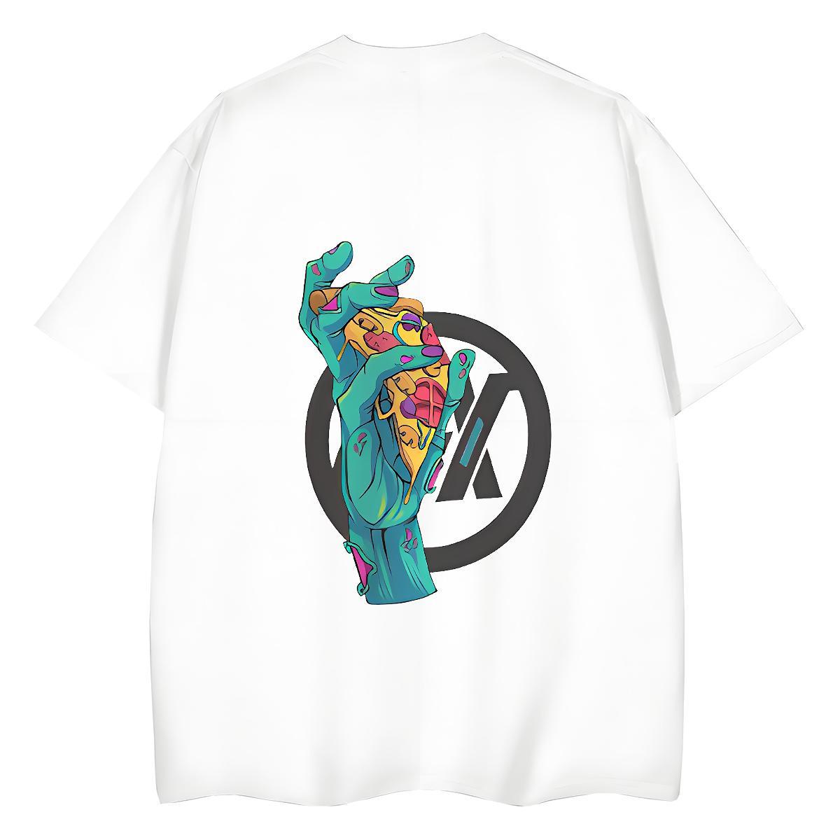 New T-Shirts 230g 100% Cotton Short Sleeve O-Neck Sport skull Women Tshirts 5A Plus Size Cartoon Tees