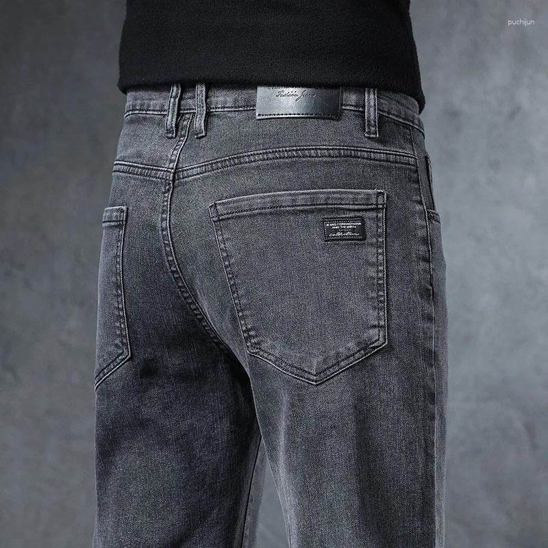 2025 S Fashion Designer Men S Jeans Regular Classic Straight Business Denim Pants Fashion Casual Comfortable Stretch Male Brand Clothing Trousers