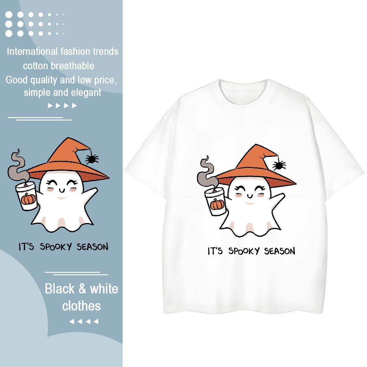 2024 DIY T shirt 230g Cotton Breathable Soft Street Wear skull Couples T Shirts High quality Plus Size Custom Tshirts