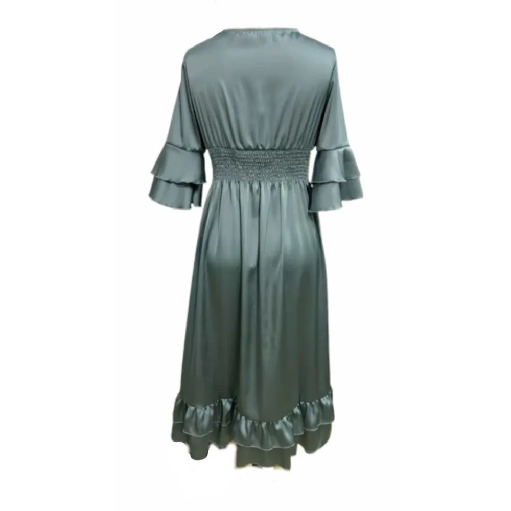 Female Clothing Long One-Piece Dress Gown One Pieces Satin Pleated Elegant and Beautiful Party Prom Dresses Summer Women 241014
