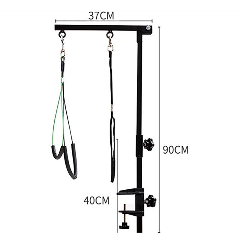 Portable Pet Dog Suspension Grooming bracket for Steel Table Desk with Restraint Rope Beauty Adjustable Arm Support Holder