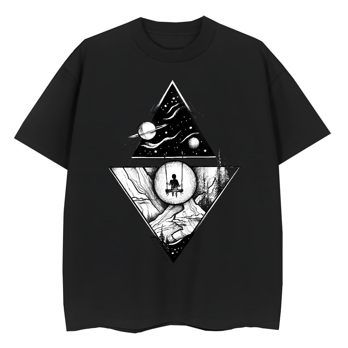 2024 Designer T Shirts Women 100% Cotton 230g Crew Neck Breathable Street eye of the devil Women Tees Wholesale Custom Printing Tops