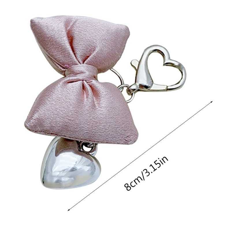 Cute bow keychain charm keychain charm simple phone leak proof hanging rope decoration perfect gift for friends Y241014