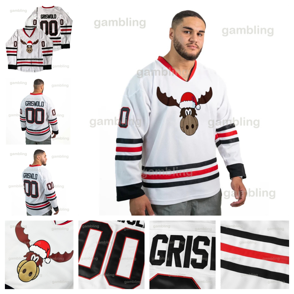 Customizable Christmas Vacation Hockey Jerseys for Men/ Women / Youth - Personalized with Any Name Number