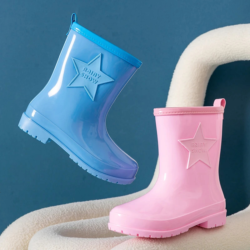 27-40 size medium-sized childrens rain boots cross-border midsole mens rain boots lightweight and non slip water shoes 241014