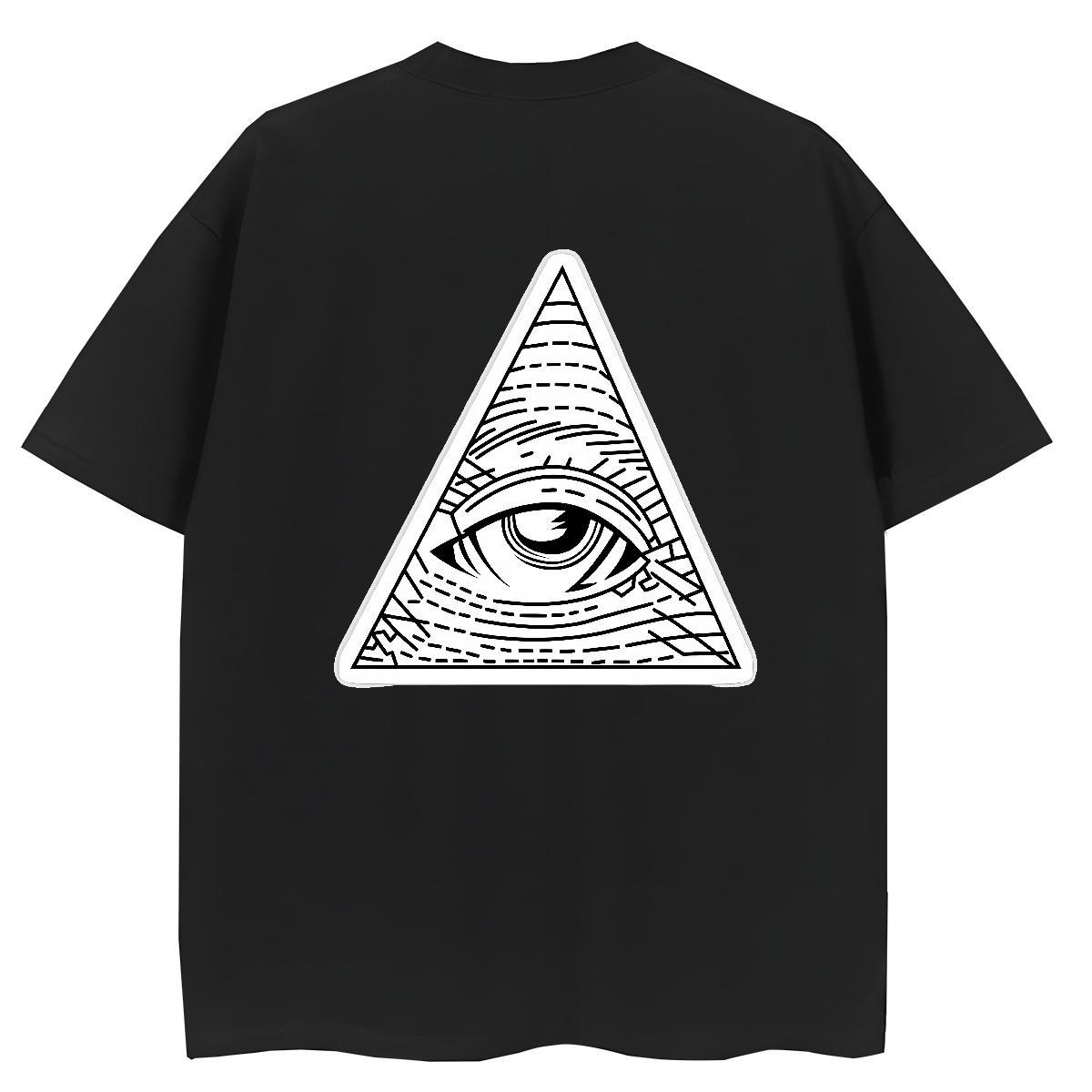 New Women T Shirts 230g Cotton Breathable Home Outdoor eye of the devil Unisex Tshirts Female DIY Anime Tops