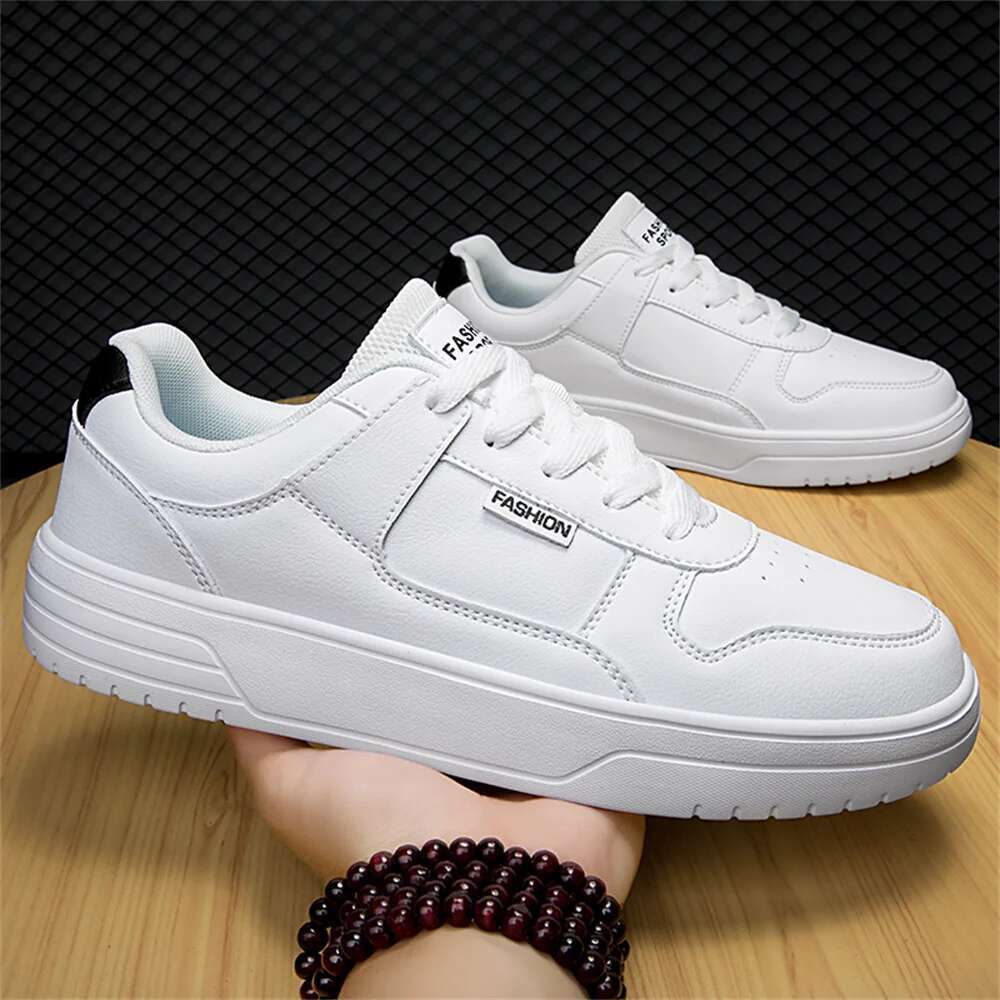 Number 43 Natural Leather Brand Sneakers Men Vulcanize Casual Sports Shoes Trainers Mens New Season Skor Out
