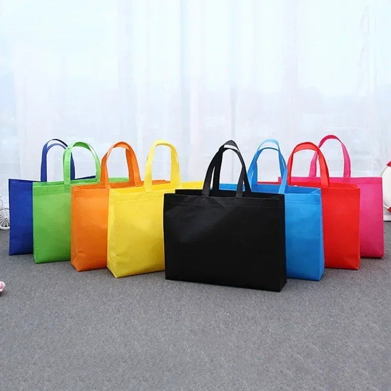 Women Foldable Shopping Bag Reusable Eco Large Handbag Fabric Nonwoven Shoulder Bags Tote Grocery Pouch 241011