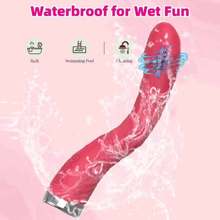 Powerful Long Vibrator Realistic Dildo AV Stick G Spot Nipple Massage Vagina Clitoris Stimulator Masturbator Sex Toys Adult 18 241014