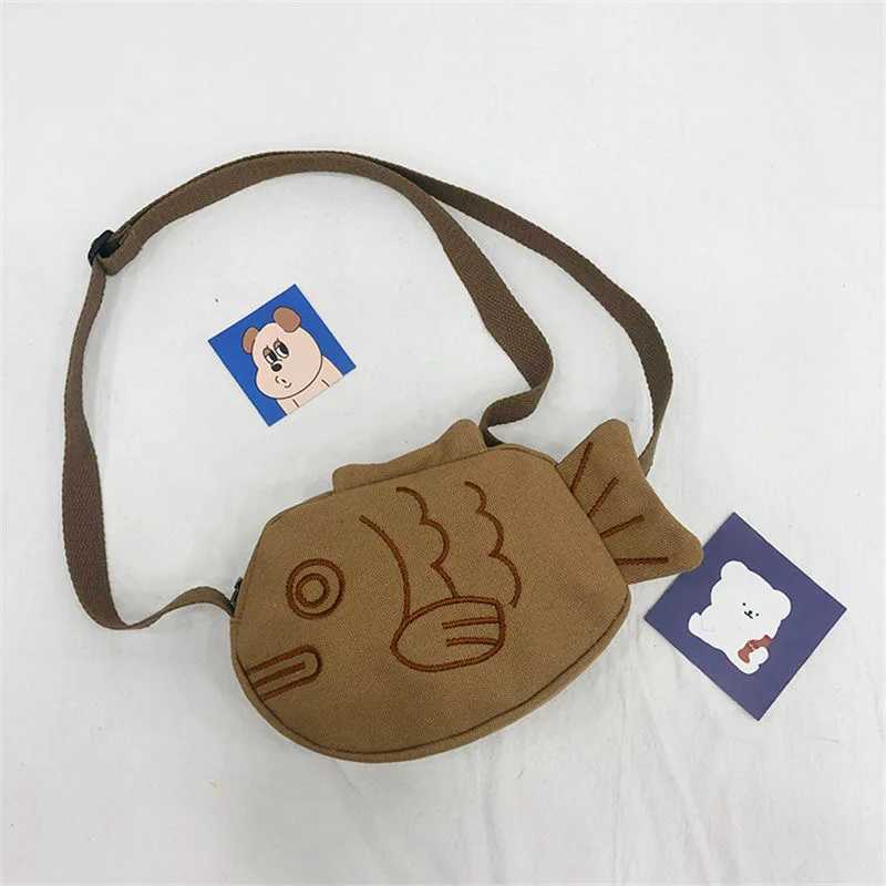 Cartoon cute Japanese Taiyaki fashion backpack womens messenger bag shoulder bag coin wallet womens cross body bag M241014