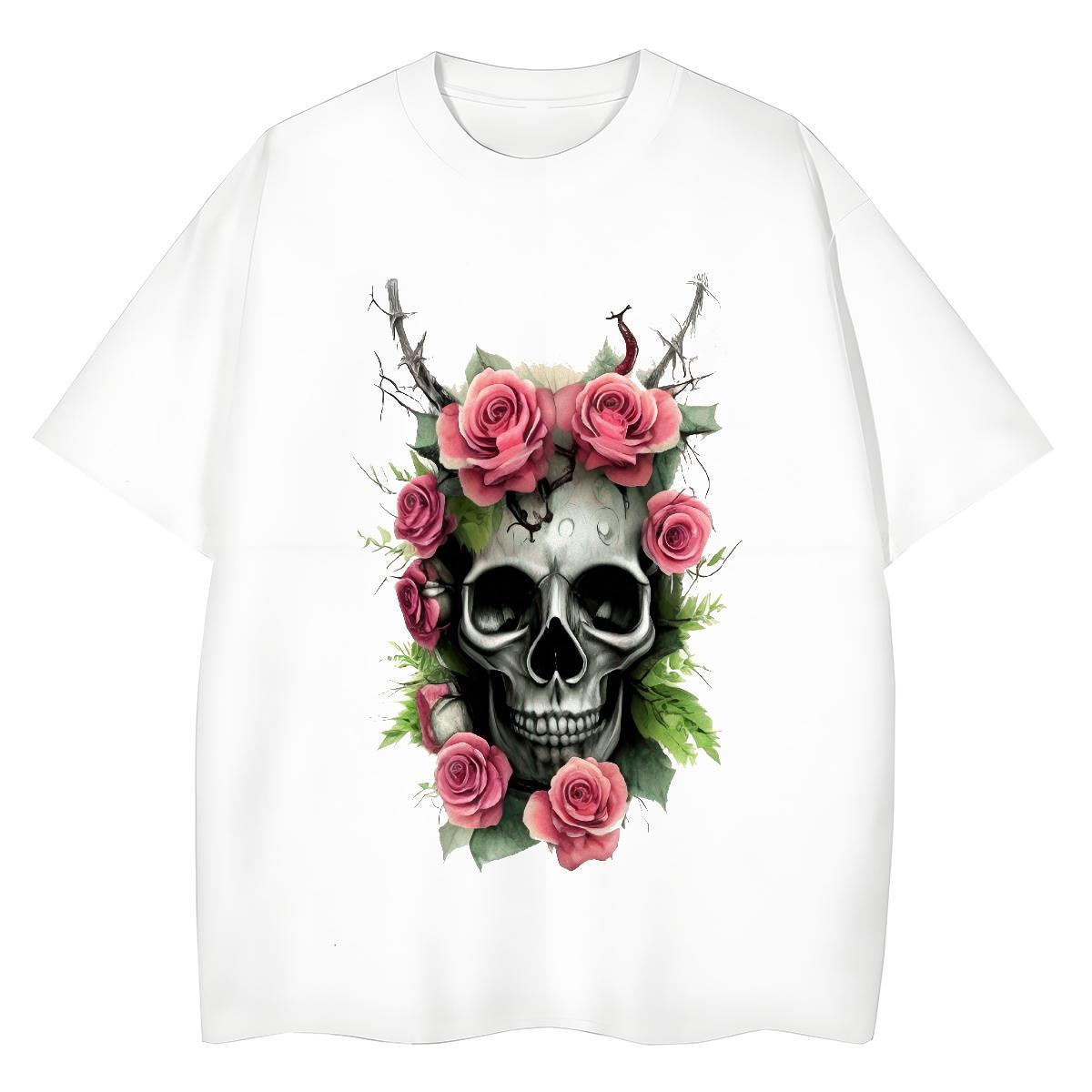 New T Shirt For Woman 100% Cotton 230g Short sleeve Soft Street Wear skull Lady T shirt Designer Nice Custom Printed Tees Shirts