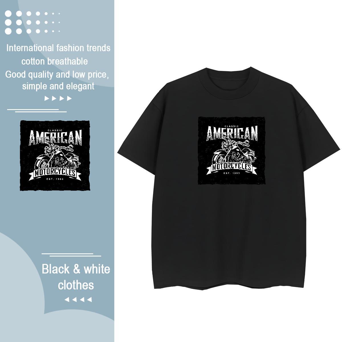 Fashion T Shirt For Woman 100% Cotton 230g Breathable Short Sleeve Summer Casual Motorcycle Women Tshirts Soft Oversized L-4XL Top Tees