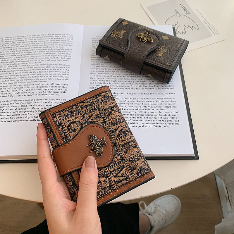 2024 New Designer Wallet Small Women's Printed High Beauty Fashion Multi Card Folding Wallet