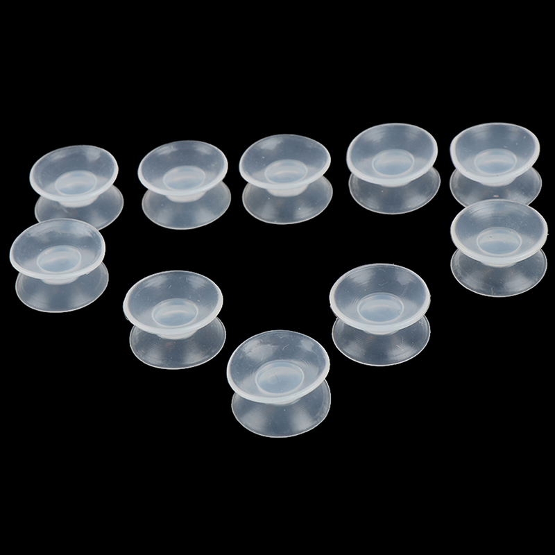 10Pcs Double Sided Suction Cup Sucker Pad for Glass Plastic Clear Sucker Holder